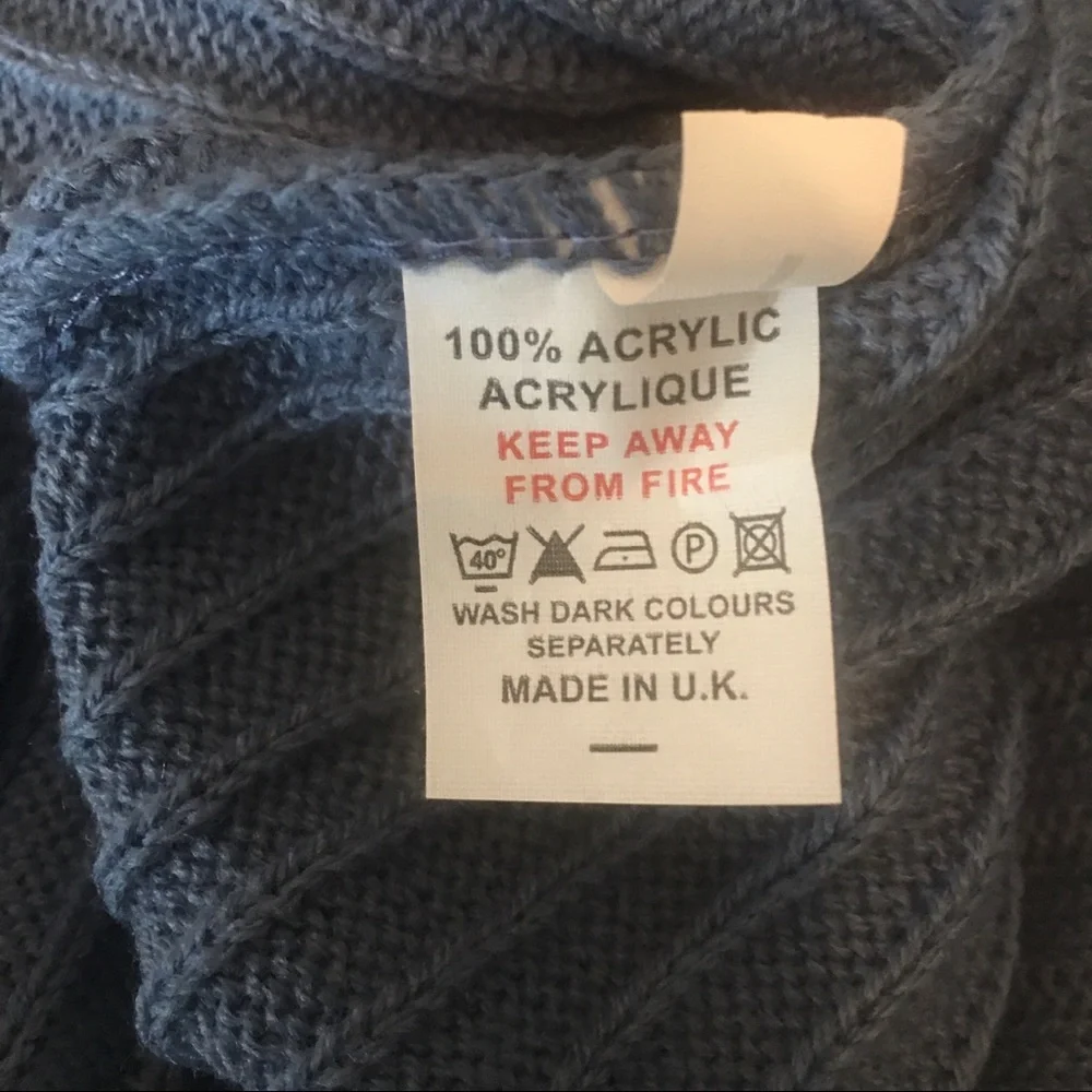 Nasty Gal Boxy Lightweight Blue/Gray Sweater NWT
